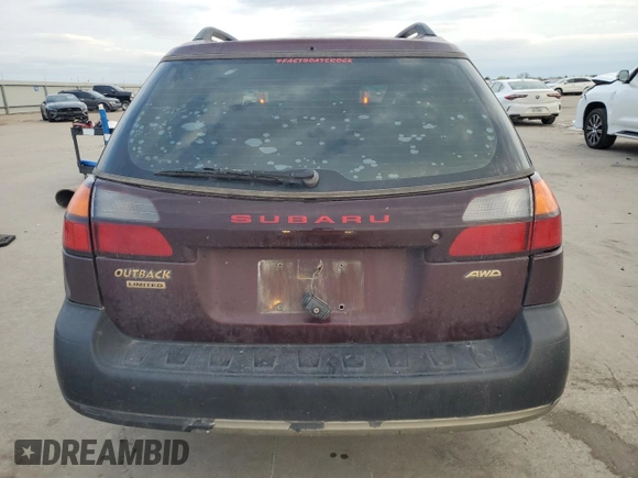 2000 Subaru Legacy Outback Limited z VIN 4S3BH6865Y7605664, wystawiony jako Copart lot #50574195 z przebiegiem 141 501 mil mil oraz Szkoda całkowita • Salvage title. Historia ofert i sprzedaży dostępna na DreamBid. Obrazek 6.