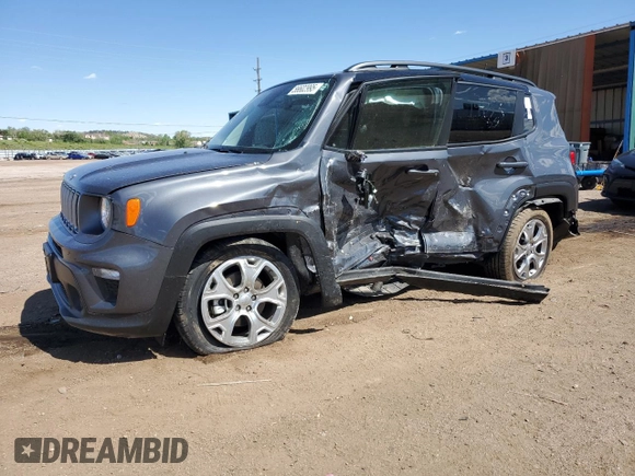 2023 Jeep Renegade Limited with VIN ZACNJDD16PPP18537, listed as a Copart auction lot 56602995 with Not provided miles and Salvage title. Bid and sale history available at DreamBid. Image 1.