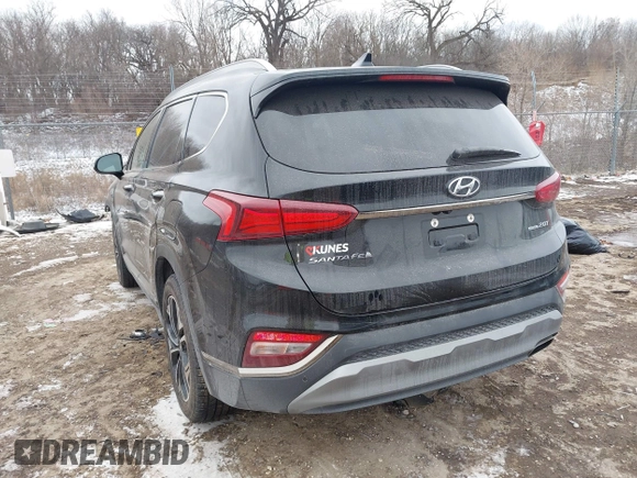2020 Hyundai Santa Fe Limited with VIN 5NMS5CAA3LH250453, listed as a IAAI auction lot 41346692 with 87,876 mi miles. Bid and sale history available at carsss.com. Image 3.