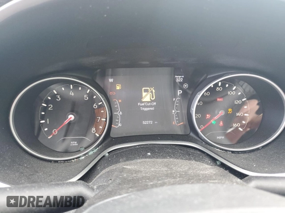 2018 Jeep Compass Latitude z VIN 3C4NJDBB7JT333535, wystawiony jako Copart lot #57238105 z przebiegiem 52 272 mil mil oraz Szkoda całkowita • Salvage title. Historia ofert i sprzedaży dostępna na DreamBid. Obrazek 9.