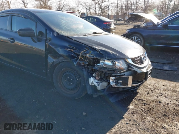 2015 Honda Civic Sedan LX with VIN 19XFB2F55FE295745, listed as a IAAI auction lot 41531838 with 92,655 mi miles. Bid and sale history available at carsss.com. Image 6.
