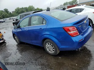 2017 Chevrolet Sonic LT with VIN 1G1JD5SG6H4173423, listed as a Copart auction lot 60721595 with 99,860 mi miles and Salvage title. Bid and sale history available at DreamBid. Image 2.