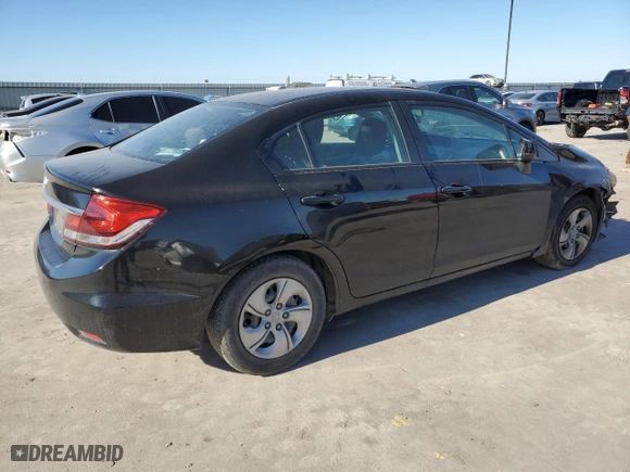 2015 Honda Civic Sedan LX with VIN 2HGFB2F52FH545173, listed as a Copart auction lot 86155844 with 0 mi miles and Salvage Title. Bid and sale history available at carsss.com. Image 3.
