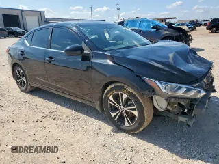 2021 Nissan Sentra SV with VIN 3N1AB8CV0MY329493, listed as a Copart auction lot 58406755 with 75,493 mi miles and Salvage title. Bid and sale history available at DreamBid. Image 4.