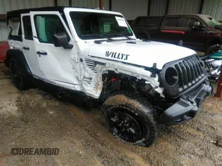2021 Jeep Wrangler Unlimited Willys with VIN 1C4HJXDN6MW616741, listed as a IAAI auction lot 42009965 with 38,451 mi miles and . Bid and sale history available at DreamBid. Image 6.