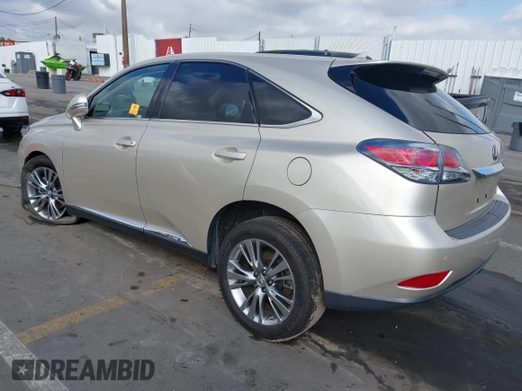 2013 Lexus RX 450h with VIN JTJZB1BAXD2411605, listed as a IAAI auction lot 41528654 with Not Provided miles. Bid and sale history available at carsss.com. Image 3.