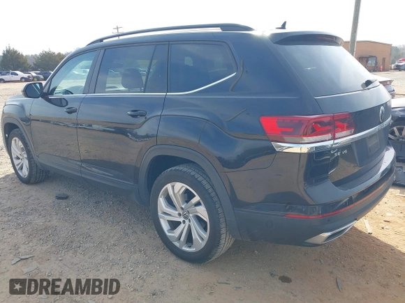 2021 Volkswagen Atlas 3.6L V6 SE w/Technology with VIN 1V2HR2CA9MC578058, listed as a IAAI auction lot 41784456 with 90,920 mi miles. Bid and sale history available at carsss.com. Image 3.