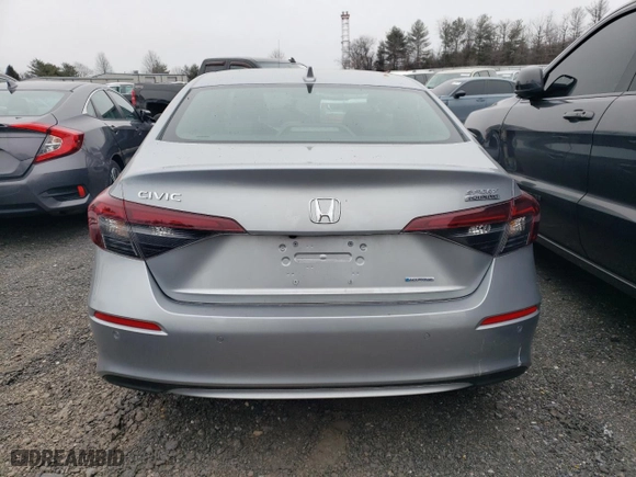 2025 Honda Civic Sedan Hybrid Sport with VIN 2HGFE4F89SH304394, listed as a Copart auction lot 44993145 with 2,393 mi miles and Salvage Title. Bid and sale history available at carsss.com. Image 6.