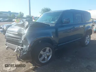 2025 Land Rover Defender X-Dynamic SE with VIN SALE2EEU0S2368249, listed as a IAAI auction lot 42546020 with 5,025 mi miles and . Bid and sale history available at DreamBid. Image 2.