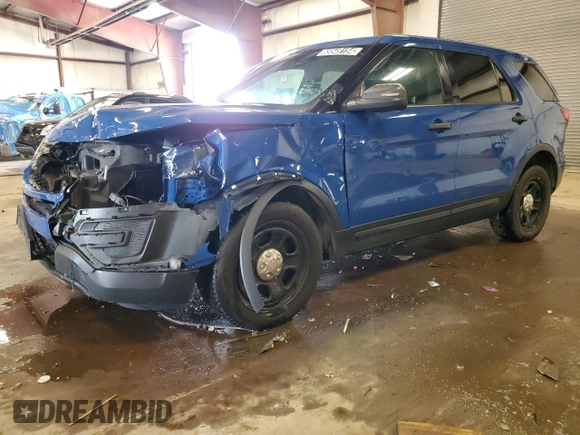 2019 Ford Police Interceptor Utility z VIN 1FM5K8AT1KGB15719, wystawiony jako Copart lot #65549154 z przebiegiem 81 581 mil mil oraz Nie do naprawy. Historia ofert i sprzedaży dostępna na DreamBid. Obrazek 1.