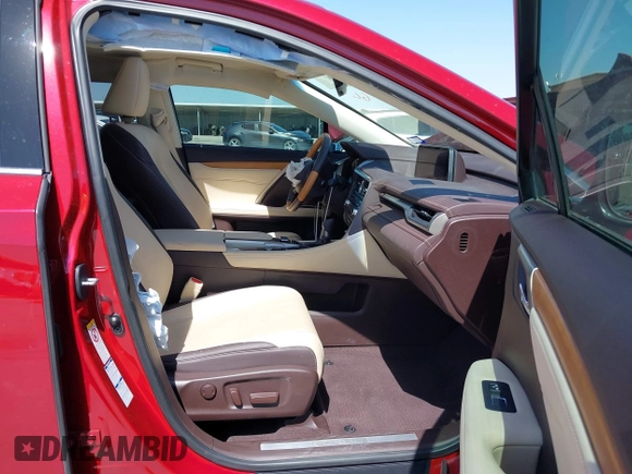 2017 Lexus RX with VIN 2T2BGMCA2HC017573, listed as a IAAI auction lot 41855347 with 57,010 mi miles. Bid and sale history available at carsss.com. Image 5.