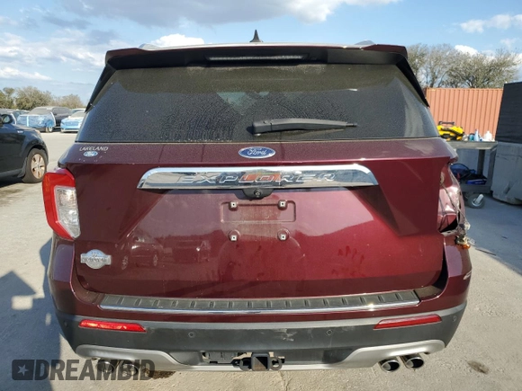 2022 Ford Explorer King Ranch with VIN 1FM5K7LC2NGA20775, listed as a Copart auction lot 44590075 with 58,560 mi miles and Salvage Title. Bid and sale history available at carsss.com. Image 6.