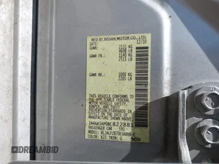 2011 Nissan Maxima SV z VIN 1N4AA5AP0BC822881, wystawiony jako IAAI lot #42394767 z przebiegiem 173 599 mil mil oraz . Historia ofert i sprzedaży dostępna na DreamBid. Obrazek 9.