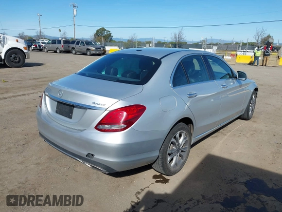 2018 Mercedes-Benz C 300 with VIN 55SWF4KB6JU270155, listed as a IAAI auction lot 41615411 with 57,495 mi miles and . Bid and sale history available at carsss.com. Image 4.