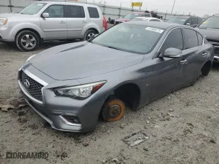 2018 Infiniti Q50 3.0t LUXE with VIN JN1EV7AR8JM442874, listed as a Copart auction lot 43566675 with 73,275 mi miles and Salvage Title. Bid and sale history available at carsss.com. Image 1.