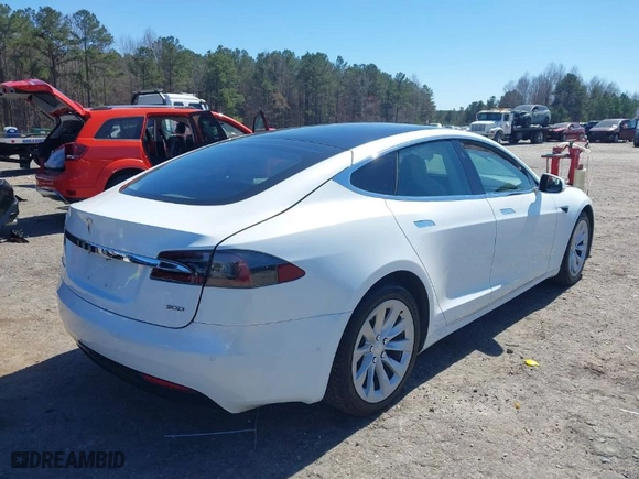 2017 Tesla Model S 100D with VIN 5YJSA1E23HF189813, listed as a IAAI auction lot 41767079 with 53,541 mi miles. Bid and sale history available at carsss.com. Image 4.