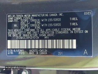 2023 Lexus NX with VIN 2T2GKCEZXPC015134, listed as a IAAI auction lot 41984994 with 19,264 mi miles. Bid and sale history available at carsss.com. Image 9.