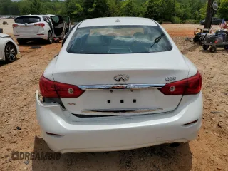 2015 Infiniti Q50 Premium with VIN JN1BV7AR1FM412660, listed as a Copart auction lot 61007025 with 111,021 mi miles and Salvage title. Bid and sale history available at DreamBid. Image 6.