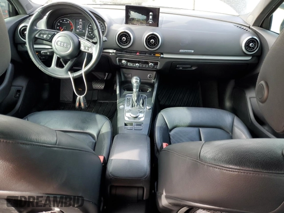2017 Audi A3 Sedan Premium with VIN WAUB8GFF5H1019443, listed as a Copart auction lot 51184725 with 108,134 mi miles and Salvage Title. Bid and sale history available at carsss.com. Image 8.