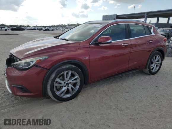 2018 Infiniti QX30 with VIN SJKCH5CP5JA002430, listed as a Copart auction lot 53835375 with 58,187 mi miles and Salvage title. Bid and sale history available at DreamBid. Image 1.