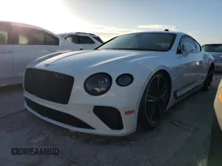 2020 Bentley Continental GT First Edition with VIN SCBCG2ZGXLC076755, listed as a Copart auction lot 75699524 with Not provided miles and Salvage title. Bid and sale history available at DreamBid. Image 1.