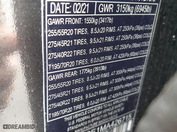 2020 Land Rover Range Rover Autobiography with VIN SALGV5SE0LA574059, listed as a Copart auction lot 86183204 with 32,691 mi miles and Salvage Title. Bid and sale history available at carsss.com. Image 16.