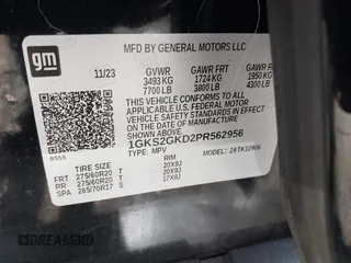 2023 GMC Yukon XL SLT z VIN 1GKS2GKD2PR562956, wystawiony jako IAAI lot #41202979 z przebiegiem 14 938 mil mil oraz . Historia ofert i sprzedaży dostępna na DreamBid. Obrazek 9.