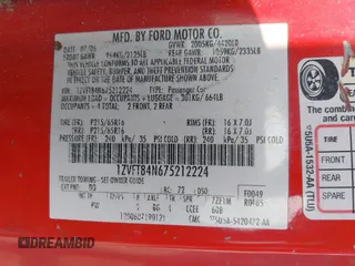 2007 Ford Mustang Deluxe с VIN 1ZVFT84N675212224, выставлен на аукционе IAAI как лот 42410643 с пробегом Не указан миль и . История ставок и продаж доступна на DreamBid. Изображение 9.