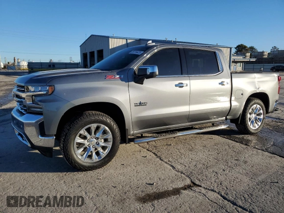 2020 Chevrolet Silverado 1500 LTZ with VIN 1GCUYGEL9LZ376654, listed as a Copart auction lot 89134425 with 33,529 mi miles and Salvage Title. Bid and sale history available at DreamBid. Image 1.