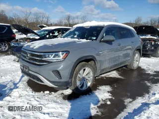 2021 Volkswagen Atlas SEL z VIN 1V2BC2CA5MC217059, wystawiony jako Copart lot #44438455 z przebiegiem 46 487 mil mil oraz Szkoda całkowita • Salvage title. Historia ofert i sprzedaży dostępna na DreamBid. Obrazek 1.