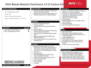 2024 Mazda 3 S Carbon Edition with VIN JM1BPBLM2R1709387, listed as a Copart auction lot 52748755 with 25,380 mi miles and Non Repairable. Bid and sale history available at DreamBid. Image 13.