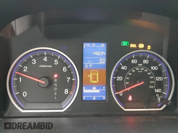 2010 Honda CR-V EX-L with VIN 5J6RE4H70AL097972, listed as a Copart auction lot 60987855 with 146,634 mi miles and Salvage title. Bid and sale history available at DreamBid. Image 9.