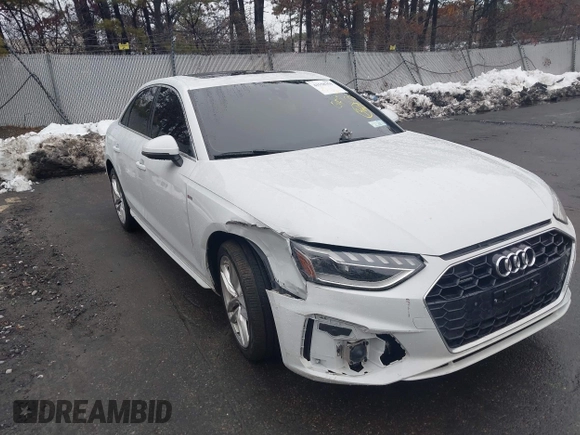2021 Audi A4 S line Premium Plus with VIN WAUEAAF48MA014602, listed as a IAAI auction lot 41558351 with 44,229 mi miles and . Bid and sale history available at DreamBid. Image 1.