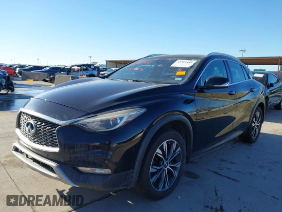 2018 Infiniti QX30 Luxury with VIN SJKCH5CRXJA058994, listed as a IAAI auction lot 41389481 with 69,907 mi miles and . Bid and sale history available at DreamBid. Image 2.