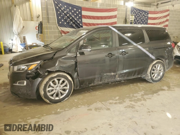 2020 Kia Sedona EX with VIN KNDMB5C17L6576246, listed as a Copart auction lot 43108735 with 150,629 mi miles and Salvage Title. Bid and sale history available at carsss.com. Image 1.
