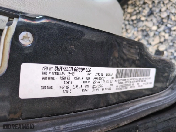 2014 Dodge Grand Caravan SXT with VIN 2C4RDGCG2ER262502, listed as a Copart auction lot 42058325 with 189,292 mi miles and Salvage Title. Bid and sale history available at carsss.com. Image 13.
