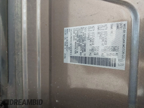 2014 Nissan Pathfinder SL with VIN 5N1AR2MN4EC656991, listed as a IAAI auction lot 42478585 with 153,511 mi miles and . Bid and sale history available at DreamBid. Image 9.
