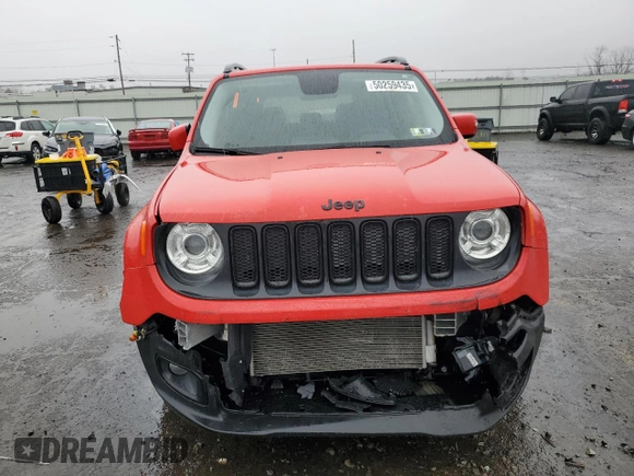 2017 Jeep Renegade Latitude with VIN ZACCJBBB1HPF91059, listed as a Copart auction lot 50259435 with 46,287 mi miles and Salvage Title. Bid and sale history available at carsss.com. Image 5.