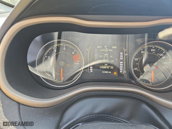 2017 Jeep Cherokee Latitude with VIN 1C4PJLCB0HW613688, listed as a Copart auction lot 50941265 with 61,094 mi miles and Salvage Title. Bid and sale history available at carsss.com. Image 8.