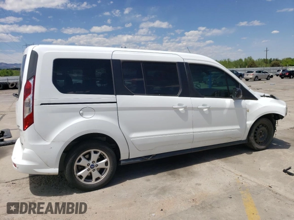 2015 Ford Transit Connect XLT with VIN NM0GE9F78F1198030, listed as a Copart auction lot 55994265 with 187,440 mi miles and Salvage title. Bid and sale history available at DreamBid. Image 3.