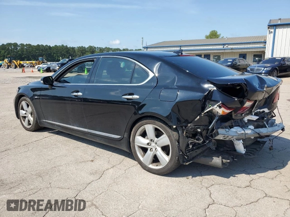 2012 Lexus LS 460 with VIN JTHBL5EF5C5113149, listed as a Copart auction lot 62555505 with 122,359 mi miles and Salvage title. Bid and sale history available at DreamBid. Image 2.