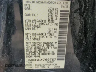 2016 Nissan Frontier SV с VIN 1N6AD0EV8GN769787, выставлен на аукционе Copart как лот 62658885 с пробегом 222 823 миль миль и Списание • Salvage title. История ставок и продаж доступна на DreamBid. Изображение 12.