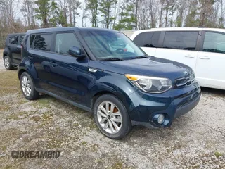 2019 Kia Soul + with VIN KNDJP3A55K7690687, listed as a IAAI auction lot 41715563 with 142,592 mi miles and . Bid and sale history available at DreamBid. Image 1.