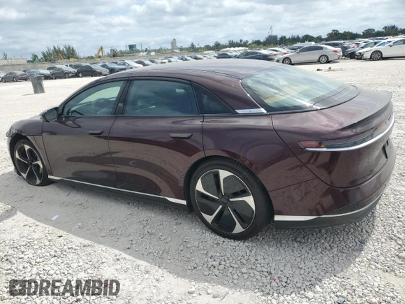 2023 Lucid Air Touring z VIN 50EA1TEA0PA003548, wystawiony jako Copart lot #54116365 z przebiegiem 25 535 mil mil oraz Szkody całkowita. Historia ofert i sprzedaży dostępna na DreamBid. Obrazek 2.