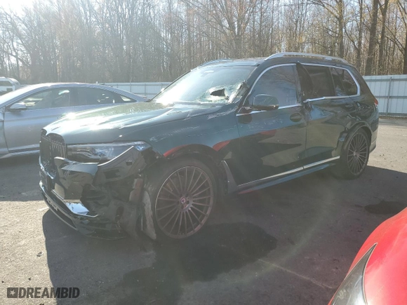 2022 BMW X7 ALPINA XB7 with VIN 5UXCX6C14N9M42846, listed as a Copart auction lot 81960834 with 29,141 mi miles and Salvage Title. Bid and sale history available at carsss.com. Image 1.