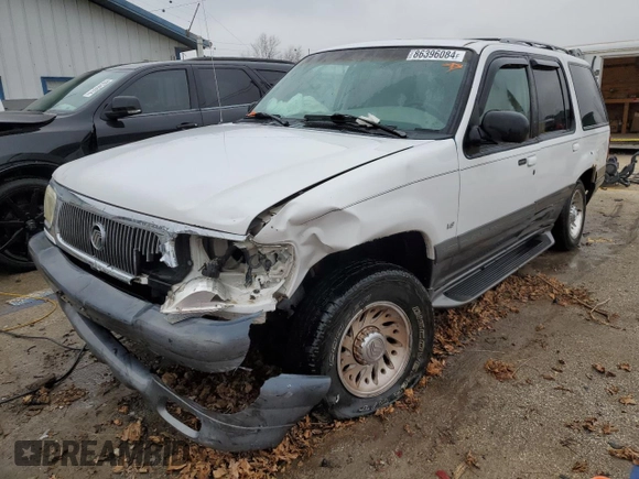 2000 Mercury Mountaineer with VIN 4M2ZU86P4YUJ26343, listed as a Copart auction lot 86396084 with 187,140 mi miles and Salvage title. Bid and sale history available at DreamBid. Image 1.