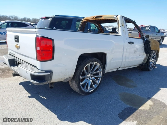 2018 Chevrolet Silverado 1500 Work Truck with VIN 1GCNCNEC3JZ253663, listed as a IAAI auction lot 41188317 with 1 mi miles. Bid and sale history available at carsss.com. Image 4.