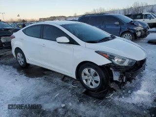 2016 Hyundai Elantra SE with VIN 5NPDH4AE4GH677674, listed as a Copart auction lot 88665955 with 186,075 mi miles and Salvage Title. Bid and sale history available at DreamBid. Image 4.