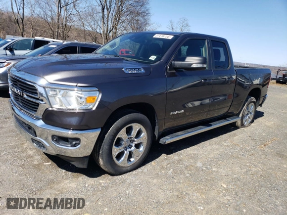 2021 Ram 1500 Big Horn with VIN 1C6SRFBT1MN831337, listed as a Copart auction lot 51418785 with 69,700 mi miles and Salvage Title. Bid and sale history available at carsss.com. Image 1.