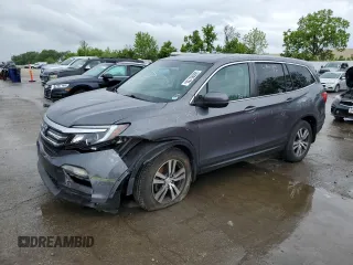 2016 Honda Pilot EX-L z VIN 5FNYF6H50GB121398, wystawiony jako Copart lot #56595135 z przebiegiem 125 145 mil mil oraz Szkoda całkowita • Salvage title. Historia ofert i sprzedaży dostępna na DreamBid. Obrazek 1.